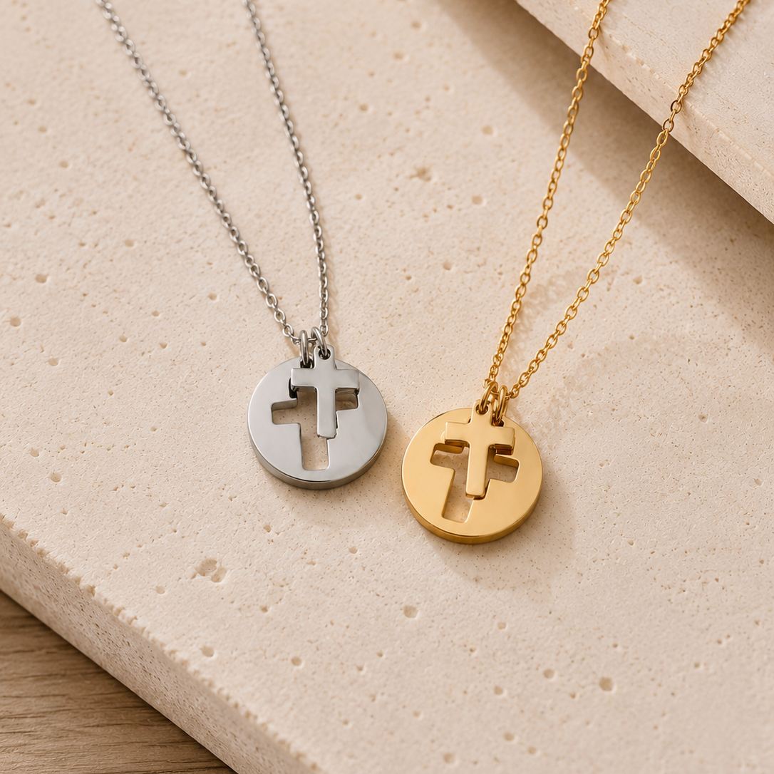 Cutout Cross Necklace