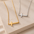 Horizontal Cross Necklace